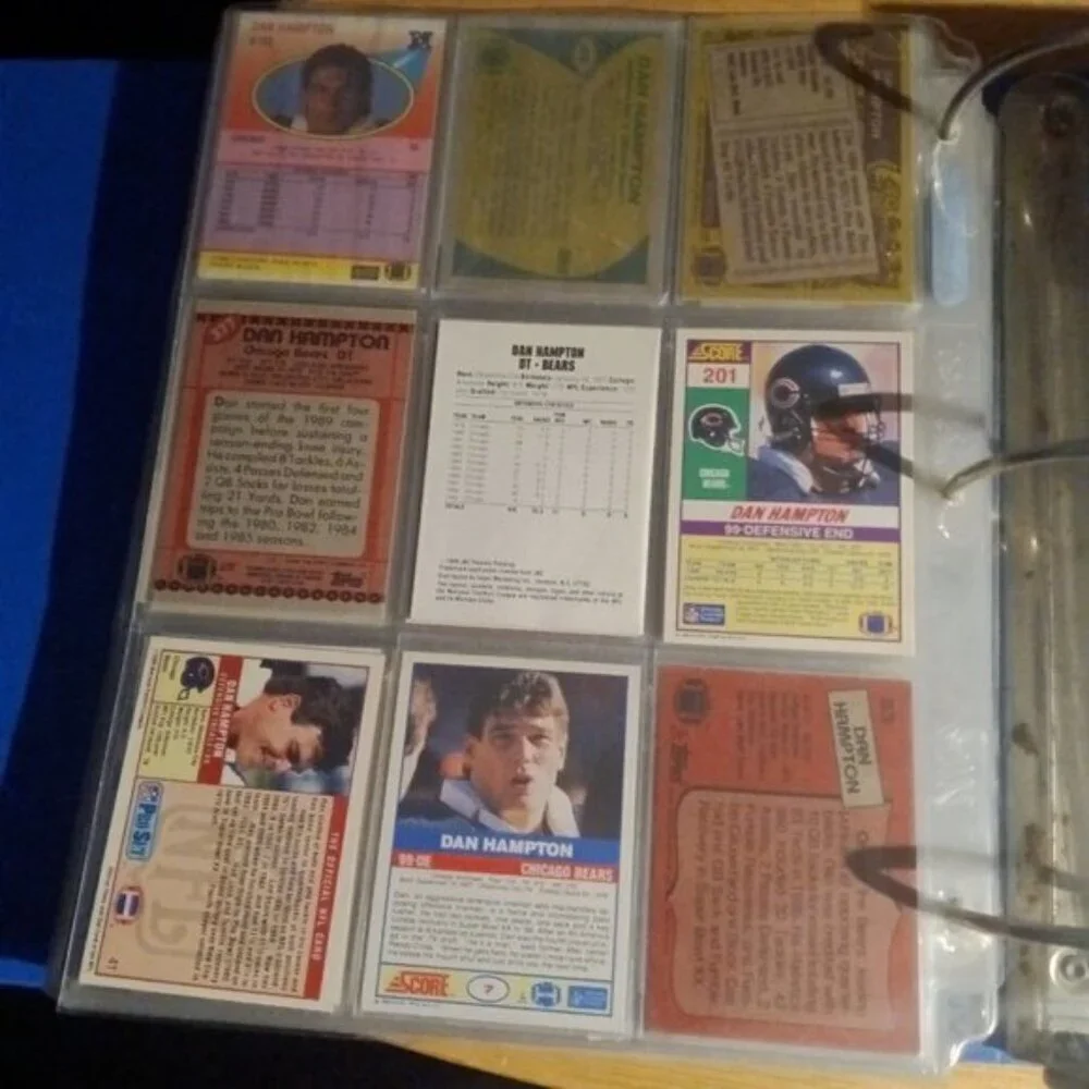 Dan Hampton 9 Card Lot  Chicago Bears